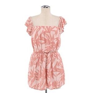 Amuse Society Pink floral Off-Shoulder Romper